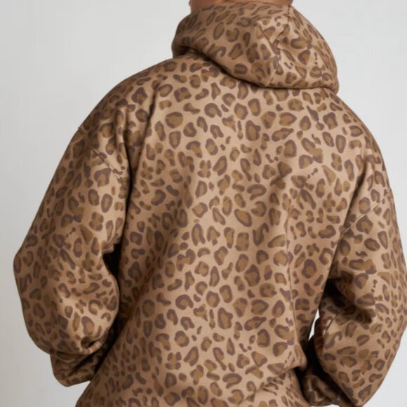 Comfrt Leopard Print Hoodie Medium Oversized - Picture 2 of 3